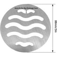 thumbnail image 2 of 5pcs Argent Acier Inoxydable Ronde Évier Plancher Drain Crépine Couverture 3 Pouces 5 Trous, 2 of 5