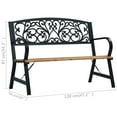 thumbnail image 3 of vidaXL Patio Bench 47.2" Wood, 3 of 8