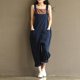 thumbnail image 1 of Peto con bolsillos grandes para mujer, mono informal holgado, pantalones, monos lisos, 1 of 4