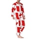 thumbnail image 2 of Balery Canada Pijama para Hombre de Dos Piezas con Manga Larga, Conjunto de Dormir y Descanso Suave con Bolsillos-Large, 2 of 7