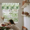 thumbnail image 5 of Botanical Eucalyptus Valances for Windows Farmhouse Kitchen Curtains Valances Rod Pocket Valance Curtains for Kitchen Windows Spring Watercolor Landscape Window Valances for Bathroom Bedroom 42"x12", 5 of 6