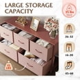 thumbnail image 5 of Dresser for Bedroom with 5 Drawers, Wide Chest of Drawers, Fabric Dresser, Storage Organizer Unit with Fabric Bins for Closet, Living Room, Hallway,21.65"Hight, 5 of 16
