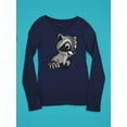 thumbnail image 3 of Cute Raccoon Sitting Long Sleeve Toddler -Image by Shutterstock,  4 Toddler, 3 of 4