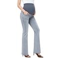 thumbnail image 3 of Womens Maternity Flare Jeans Over The Belly Stretchy Denim Pants Comfortable Bootcut Bell Bottoms for Pregnancy Casual Flattering Work and Everyday Wear, 3 of 7