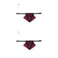 thumbnail image 4 of Methold Mascota Bandana Bowknot Mascota Pañuelo Algodón Decoración Animal Babero Bufanda con Collar, Rojo Negro, S Type2 NO2, 4 of 6