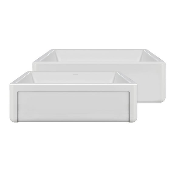 Whitehaus Collection 33" Reversible Single Bowl Fireclay Kitchen Sink