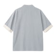 thumbnail image 4 of Guluxicc Men's Linen Shirts Button Short Sleeve Lounge Wear for Summer Beach Vacation, 4 of 4