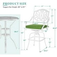 thumbnail image 4 of MEETWARM 2 Piece Outdoor Patio Swivel Bar Stools, All-Weather Cast Aluminum Bar Height Bistro Chairs, Outdoor Furniture Bar Dining Chair Set with Cushions for Garden Deck Backyard, White, 4 of 7