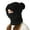 Black, variant on Grofry Women Hat with Integrated Scarf Thick Warm Plush Lining Knitted Windproof High Elasticity Full Protection Outdoor Travel Cold Weather Cap