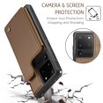 thumbnail image 5 of Feishell for Samsung Galaxy S20 Ultra Case with Card Holder, Wallet Case for Women Men with RFID Blocking, Durable PU Leather Kickstand Magnetic Clasp Shockproof Phone Case,Brown, 5 of 9