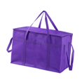 thumbnail image 4 of Bolsa térmica para entrega de pizza, impermeable, de gran capacidad, para compras de comestibles Violeta, 4 of 9