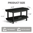 thumbnail image 2 of Hausfame 2-Tier Adirondack Outdoor Coffee Table, Durable HDPE Weather-Resistant End Table, Black, 2 of 7
