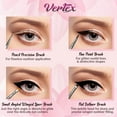 thumbnail image 3 of Vertex Beauty Eyeliner Brush Set Makeup Brush Pencil Liquid Gel Liner Winged Brushes Small Firm Angled Wing Tip Kit Black Pen Stencils Thin Flat Stencil Perfect Sharpener Cat Eyeshadow Brown Eyebrow, 3 of 8