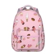 thumbnail image 1 of Ice Cream Lover Students Backpack Life is Better with Ice Cream School Bag with Retro Colorful Candy Pattern, Durable and Lightweight for Students, 1 of 6