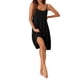 thumbnail image 2 of INSPIRAR CHIC Vestido de Noche Sin Mangas con Tirantes Cruzados Ropa de Dormir 2XL Negro, 2 of 6
