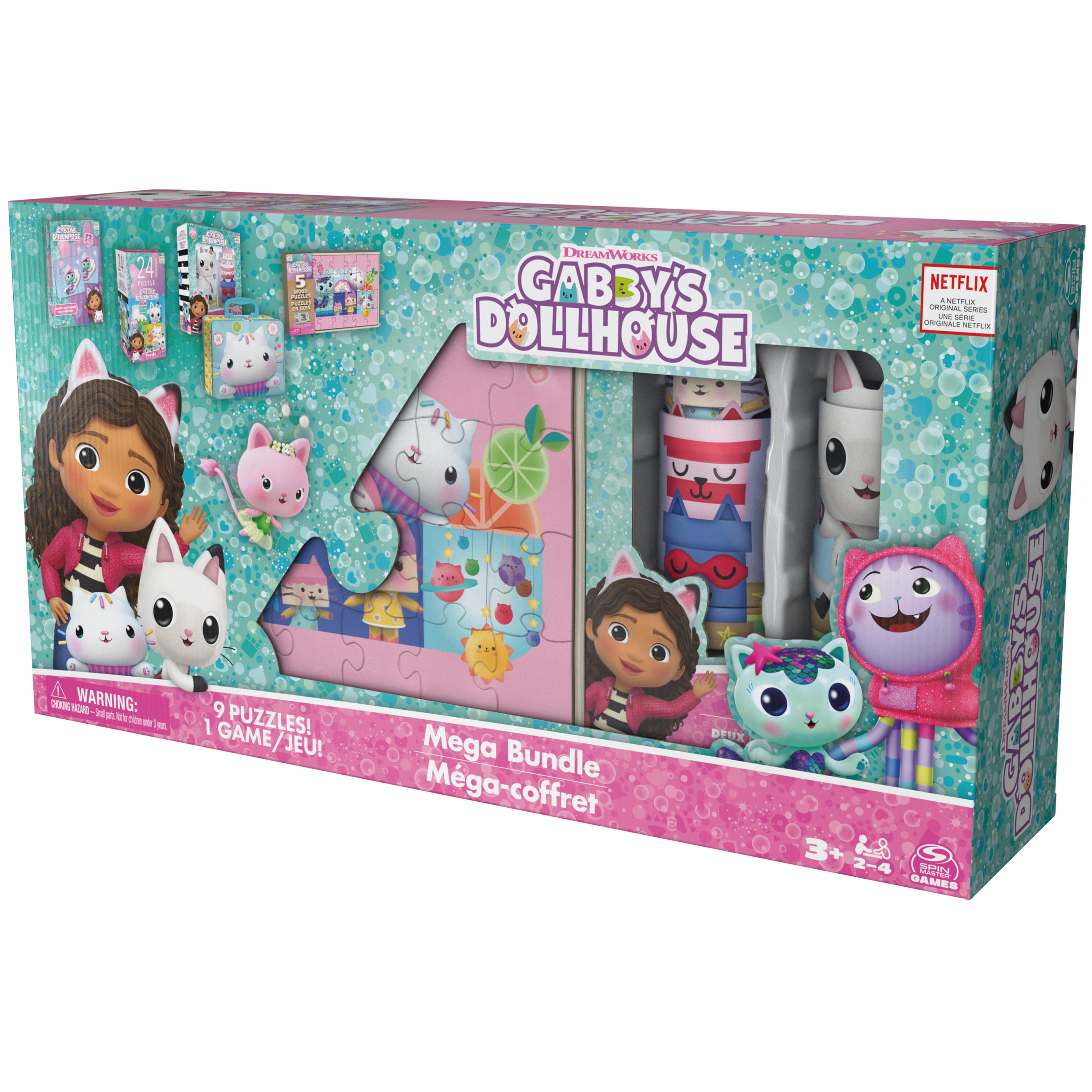 Gabby's Dollhouse, 9 Puzzles with Matching Game, for Kids Ages 3 and up 