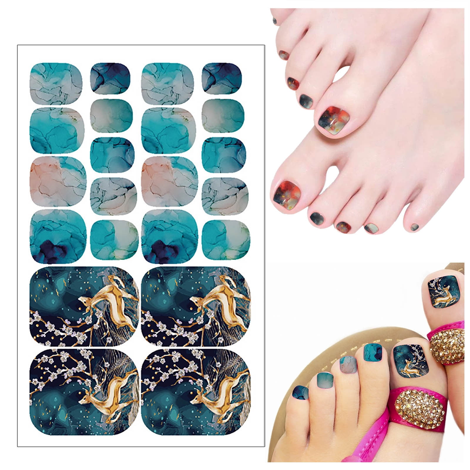Yaman Nail stickers Toe Nail Wraps Art Stickers Self Adhesive Tools