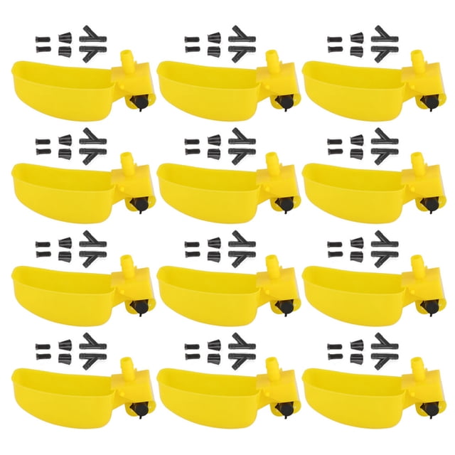 12 piezas de bebedero para palomas, codornices, bebedero, cuenco, sistema de riego para aves de corral, herramientas agrícolas