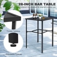thumbnail image 6 of Nuu Garden 5-Piece Outdoor Bar Set, Bar Height Patio Bistro Set, 4 Textilene Height Back Bar Stools with Footrest and 1 High Top Table with Umbrella Hole, Black and Gray, 6 of 10