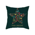 thumbnail image 5 of Bueautybox Christmas Throw Pillow Cover Holiday Decor Vintage Green Pillow Cover Cuhion Cover Case for Couch Sofa Home Decoration Pillows Linen,18 X 18 Inches, 5 of 7