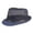 Navy Blue, variant on harmtty Men Fedora Wide Brim Mesh Spring Summer Pure Color Low-profile Sunshade Hat for Outdoor,Navy Blue