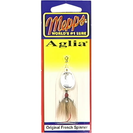Mepps Dressed Aglia Inline Spinner Silver and Brown 1/8 oz