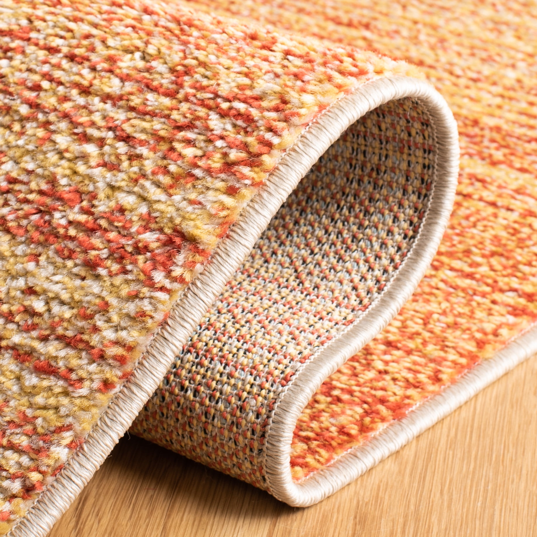 SAFAVIEH Adirondack Maris Abstract Area Rug, Orange/Red, 4' x 4' Round