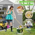 thumbnail image 6 of 6' x 4' Outdoor Plastic Resin Storage Shed, Synagr Large Tools Sheds, Garden Shed with Lockable Doors and Resin Floor for Backyard, Patio, Lawn, 6 of 9