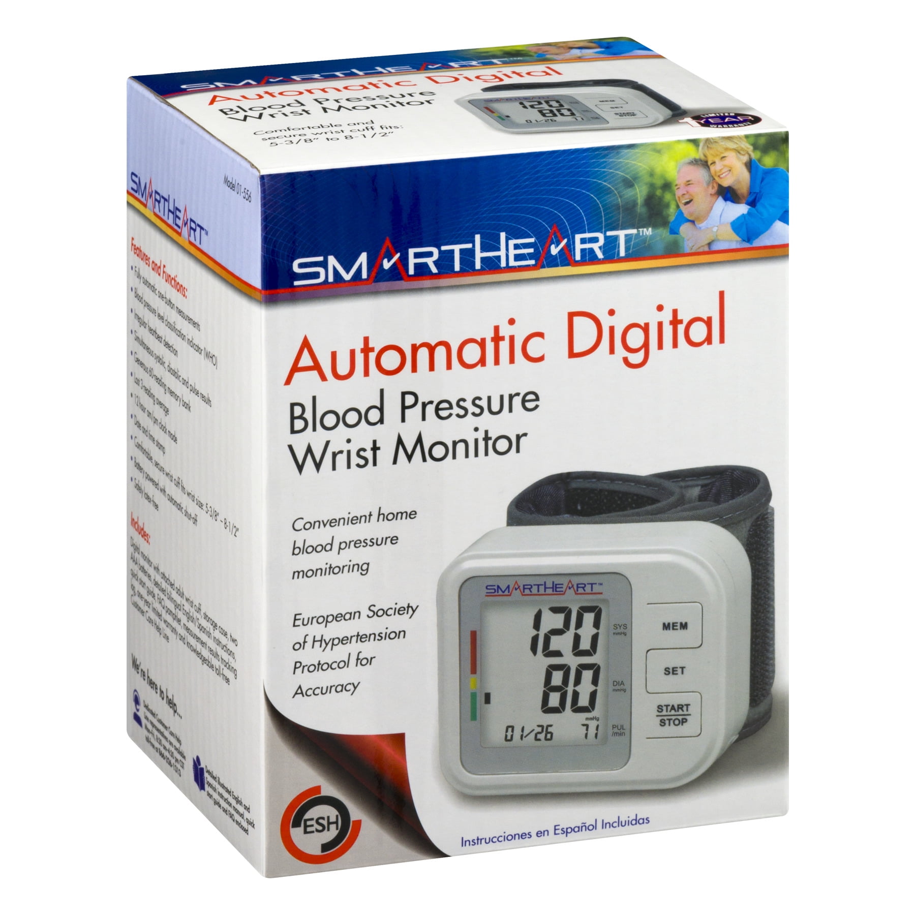 SmartHeart 01-572 Automatic Easy Blood Pressure Monitor Kit With