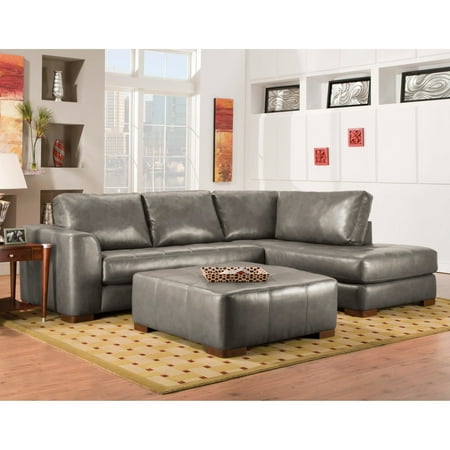 Sofatrendz Bonded Leather Sectional And Ottoman Set Brown Sofatrendz Bonded Leather Sectional And Ottoman Set Brown