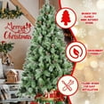 thumbnail image 6 of Yardi Yarda Artificial 5FT Christmas Tree with 694PVC/Hard Needle Mixed Branch Tips and 200L Warm White Led, Pine Cone Christmas Tree for Indoor Holiday Decoration, Green, 6 of 12