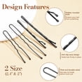 thumbnail image 2 of MORGLES Bobby Pins Black U Shaped Hair Pins for Ballet Buns Women Girls with Storage Box, 2.4IN & 2IN, 2 of 7