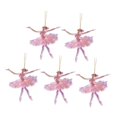 thumbnail image 2 of Adornos navideños colgantes de bailarina 2D, decoración navideña, colgantes creativos, adornos para coche, guirnaldas de interior y centros 5 piezas, 2 of 9