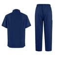 thumbnail image 4 of LTTVQM Mens Scrubs Set Scrubs for Men Mock Neck Top and Jogger Drawstring Pants Medical Nursing Uniform Set Doctor Outfits Navy 2XL, 4 of 6