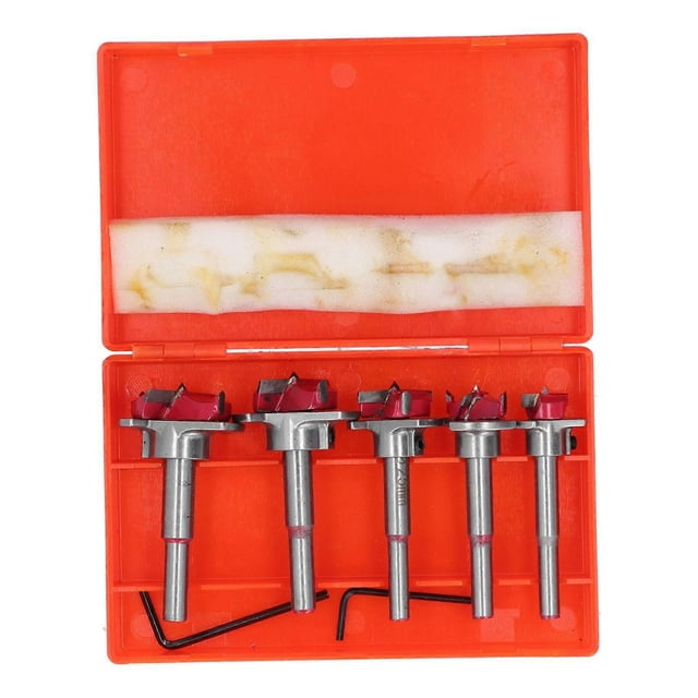 Woodworking Hole Drilling and Opening Set, 15-35mm Adjustable Drill Bits with Storage Box