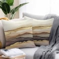 thumbnail image 3 of Outdoor Pillow Cover Abstract Golden Black Marble Texture Set of 2 Waterproof Throw Pillowcases Modern Art Decorative Patio Furniture Pillows for Couch Garden Indoor & Outdoor Use, 3 of 9