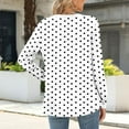 thumbnail image 3 of cocolona Long Sleeve Shirts for Women Dressy Casual Blouses Loose V Neck T-shirts Fashion Polka Print Pullover Tunic Tops, 3 of 6