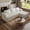 Beige, variant on Novilla 92.5" L-Shaped Sectional Sofa, Modular Cloud Couch with Deep Seat, Corduroy 3 Seat Sofa, Smart Coil & High-Density Foam Support, No Assembly, Modern Couch for Living Room, Apartment, Black