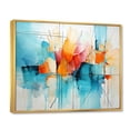 thumbnail image 2 of Designart "composition Symphony I" Abstract Collages Floater Framed Wall Art Living Room, 2 of 7