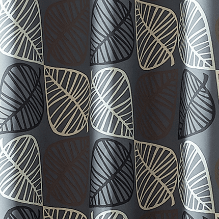 Mainstays Blackout Grommet Single Curtain Panel, 1 Panel, Gray Multicolor Leaves, 40"W x 95"L