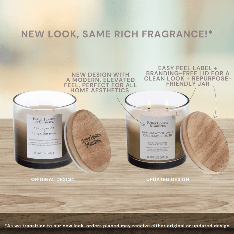 amber and tobacco candle Better Homes and Gardens Tobacco Leaf and Amber Scented 2-Wick Ombre Jar Candle 12oz