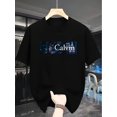 thumbnail image 1 of Calvin Men's Stylish Black Casual Athletic T-Shirt - Round Neck, Short Sleeve, Machine Washable, Summer Essential for Leisure Outings, 1 of 4
