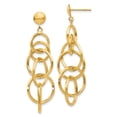 thumbnail image 1 of 14k Yellow Gold Circle Drop Dangle Earrings, 1 of 6