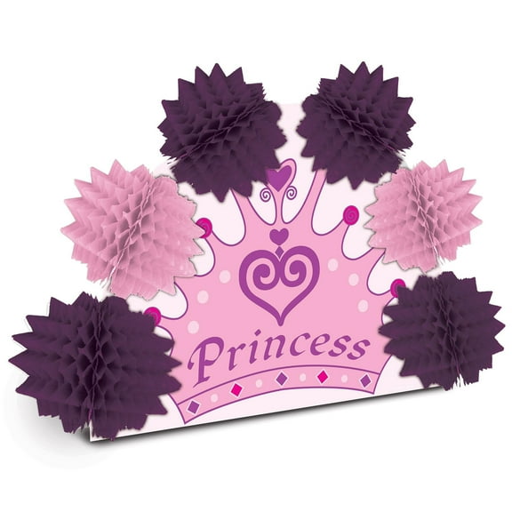 12 Pack Beistle Princess Crown 2-Sided Party Centerpiece