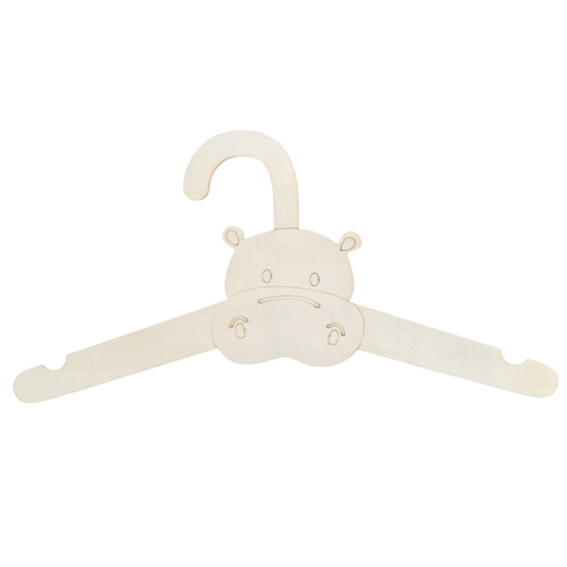 20PCS Cute Wooden Clothes Hanger Wall Hanging Coats Rack Baby Clothings Storage Organizer Wood Display Holder A