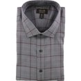 thumbnail image 1 of Tasso Elba - Camisa de vestir con botones de tejido de cesta para hombre gris burdeos 14.5, 1 of 1