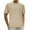 Khaki, variant on Comfort Fit T Shirts for Men Men Tshirt Mens Textured Knitted Shirts Casual Muscle Round Neck Work Office T-Shirt Summer Solid Color Short Sleeve Basic Tee Tops