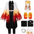 thumbnail image 1 of Demon Slayer Rengoku Kyoujurou Cosplay Party Costume Outfits Halloween Party Anime Set Gifts3XL, 1 of 5