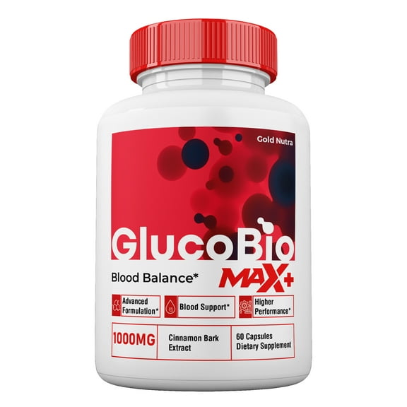 (1 Pack) GlucoBio Max   Blood Support Capsules, 2x Stronger Formula, GlucoBio Max  Capsules Blood Support, 1 Month Supply