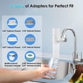 thumbnail image 3 of Vortopt Faucet Water Filter for Sink - 400g Water Purifier, Mount Tap Water Filtration System for Kitchen, Bathroom, Reduces Lead, chlorine, Bad Taste, T1 Fits Standard Faucets, 1 Filter, 3 of 9